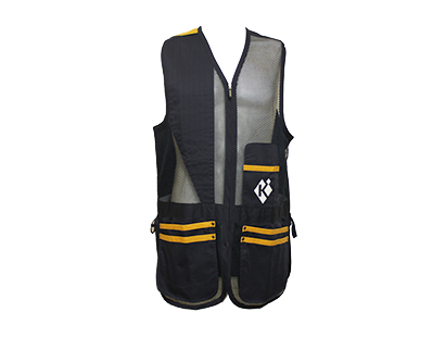 Shooting Vest by Castellani, Blue Fabric Pad, RH