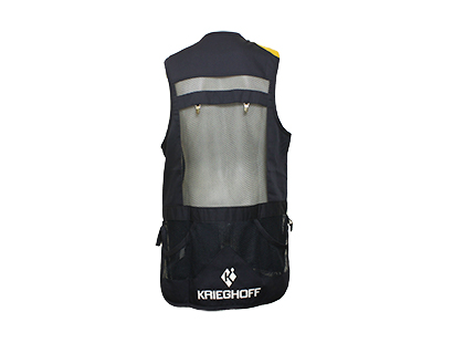 Shooting Vest by Castellani, Blue Fabric Pad, LH