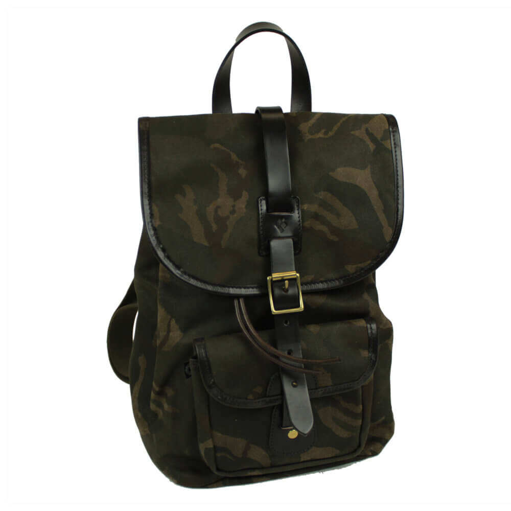 Waxed Camo Rucksack by Croots England