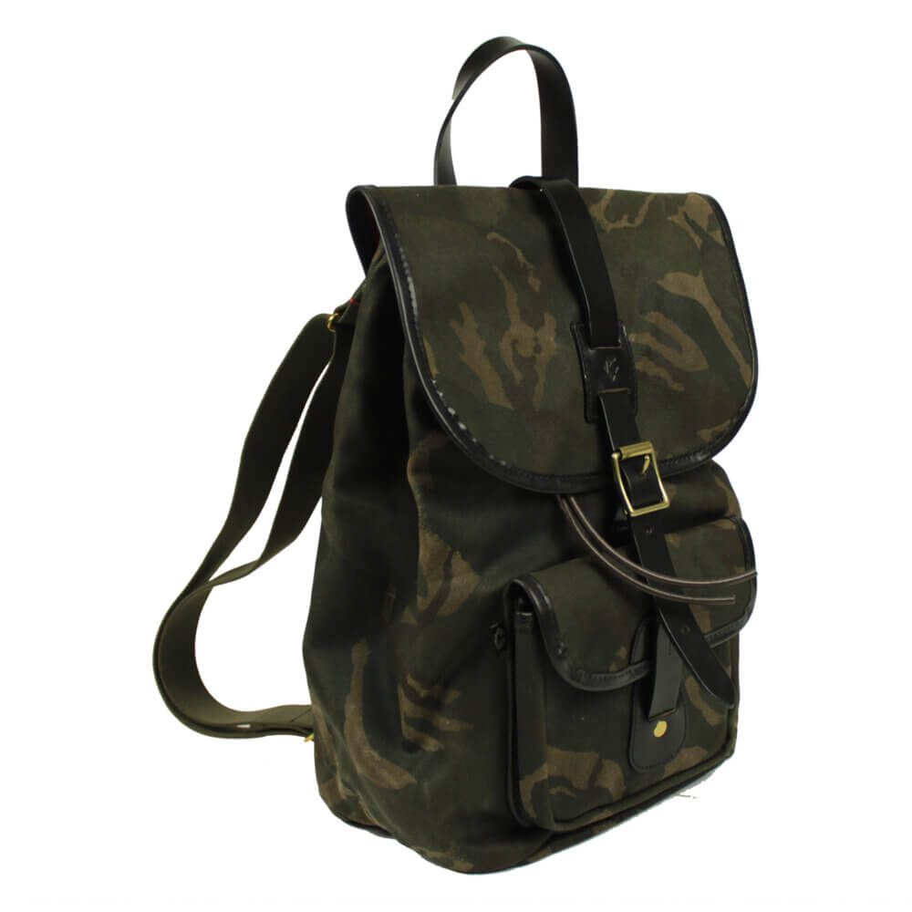 Waxed Camo Rucksack by Croots England