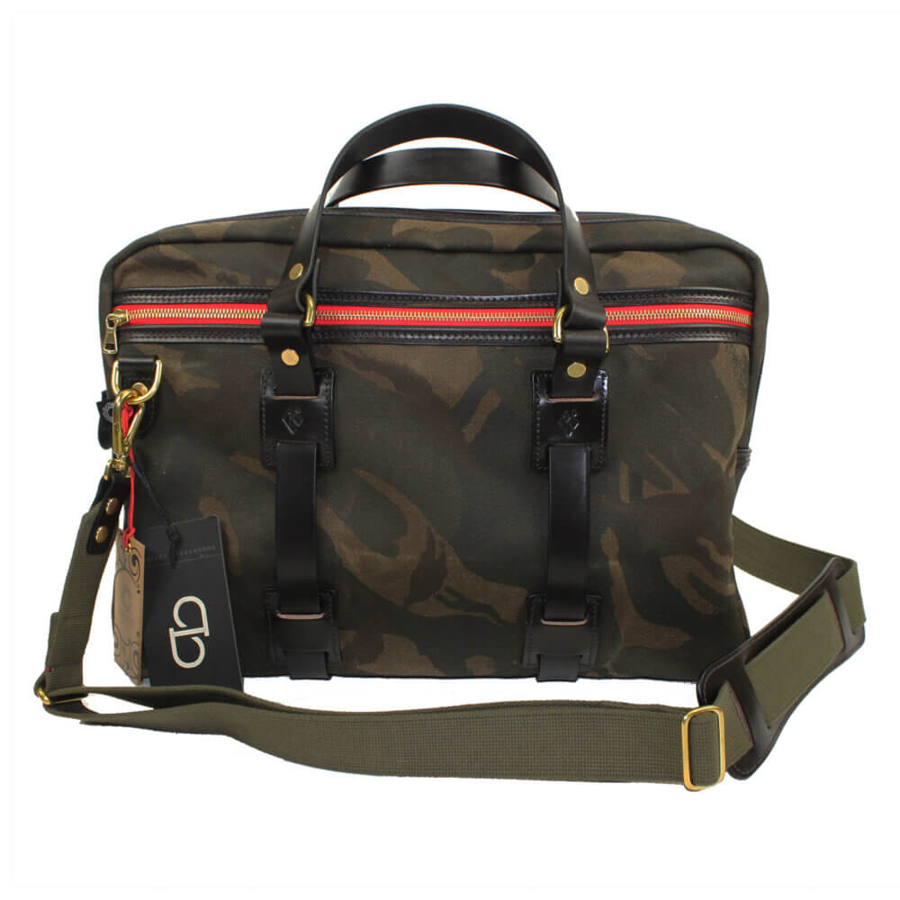 Waxed Camo Laptop Bag by Croots England