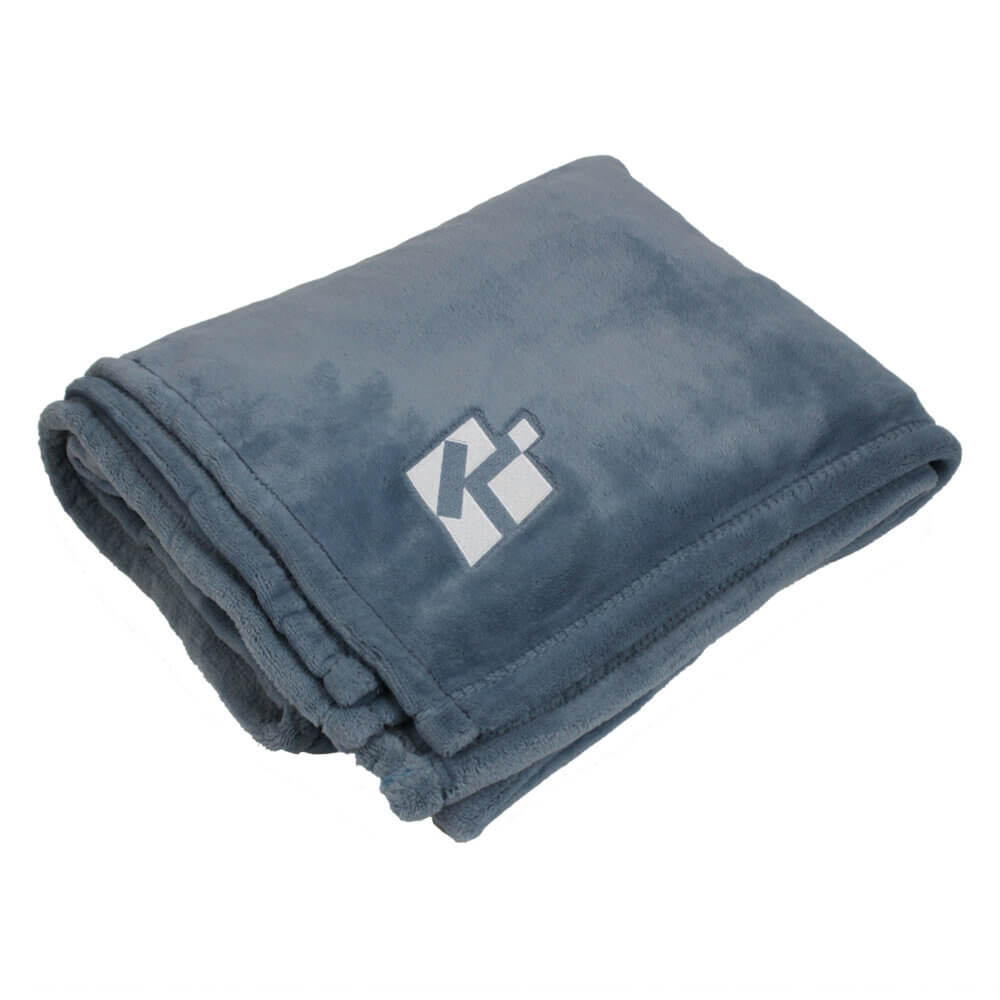 Krieghoff Plush Blanket by LL Bean, Cadet Blue