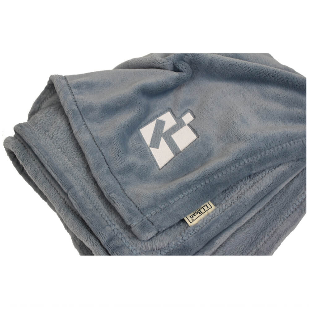 Krieghoff Plush Blanket by LL Bean, Cadet Blue