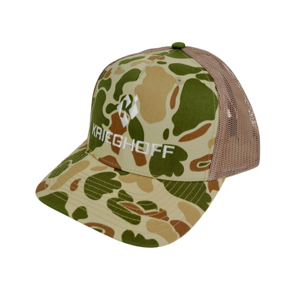 Krieghoff “Richardson” Trucker Hat, Harvest Duck Camo