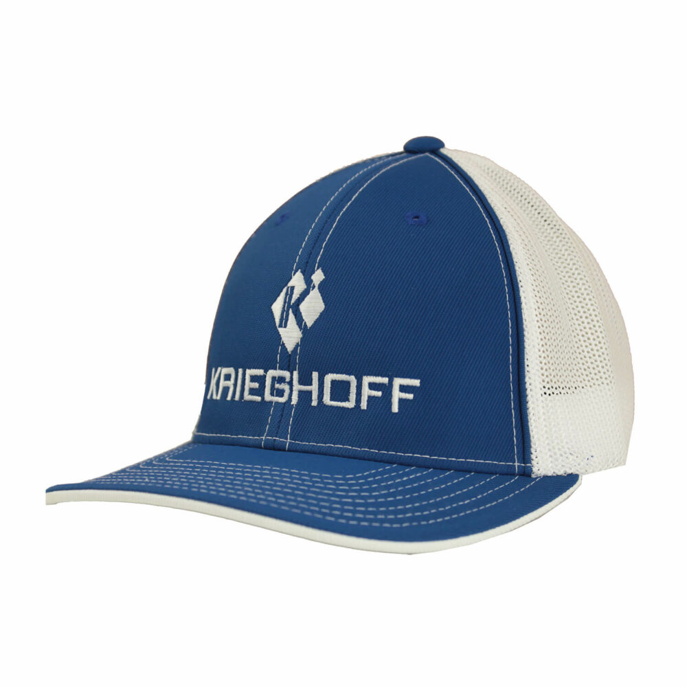 Krieghoff “Pacific” Trucker Hat, Royal/White, Two Sizes