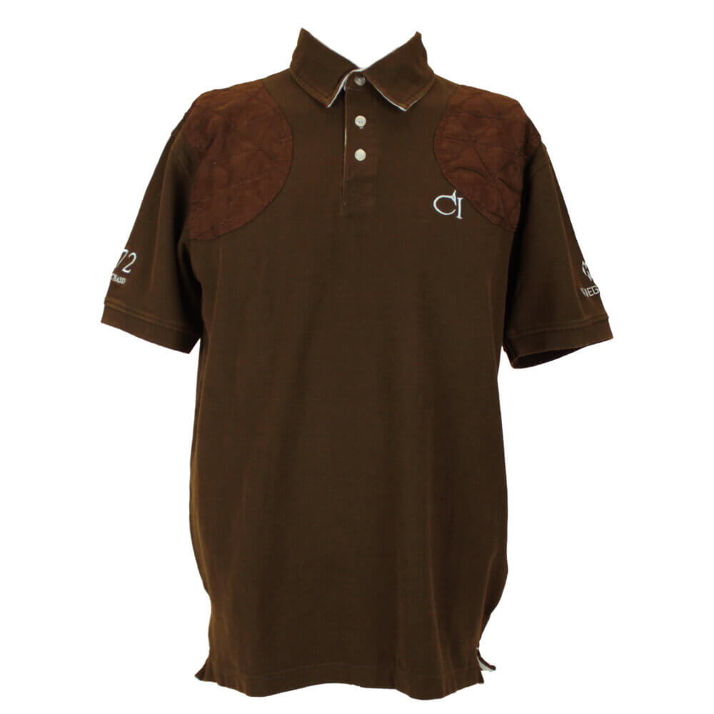 “Hubert” Cotton Polo Shirt by Club Interchasse, Brown