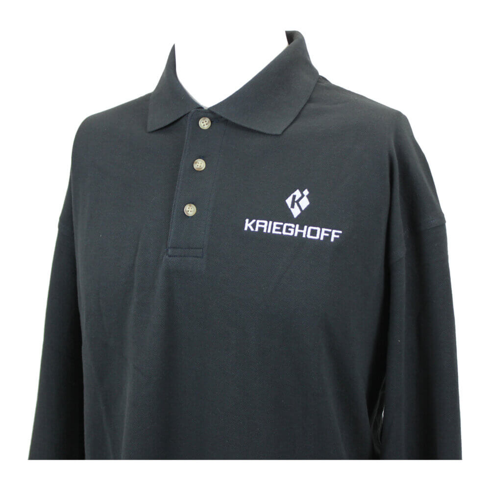 Krieghoff Polo, Superblend Long Sleeve, Charcoal, XL ONLY