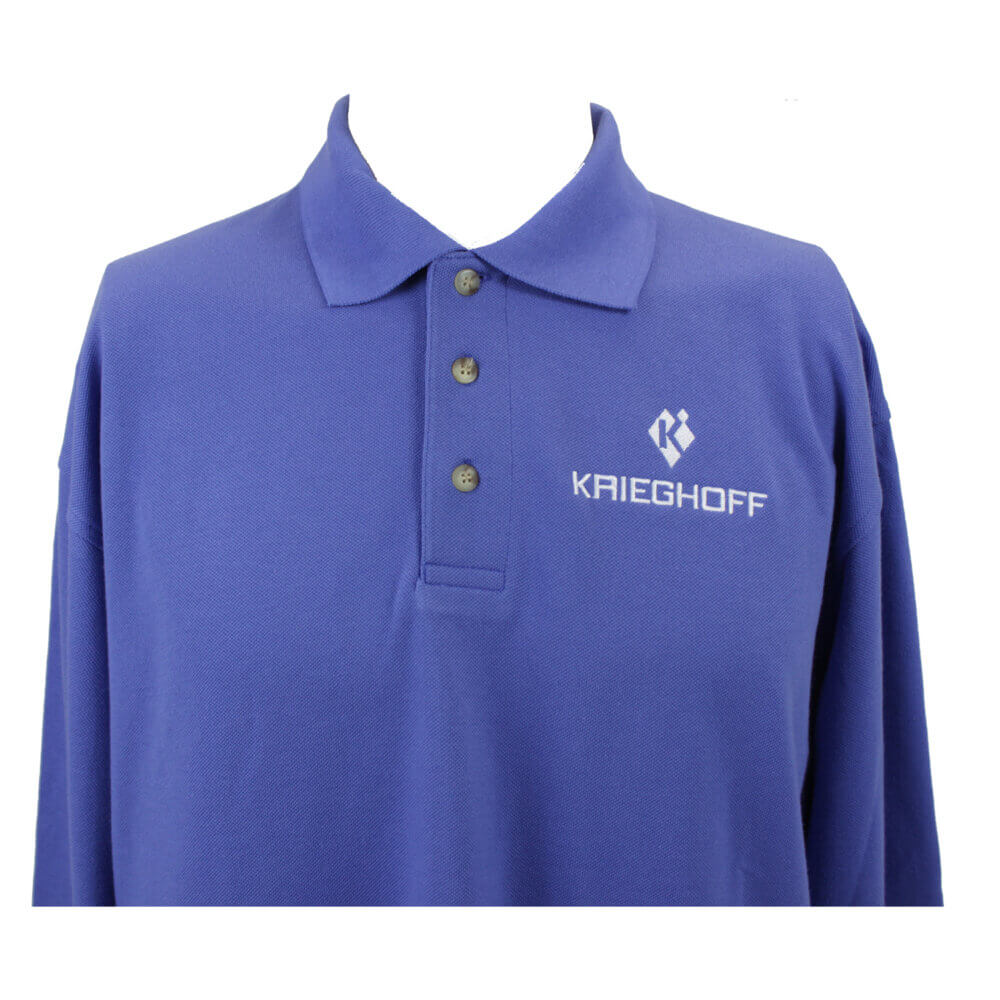 Krieghoff Polo, Superblend Long Sleeve, French Blue