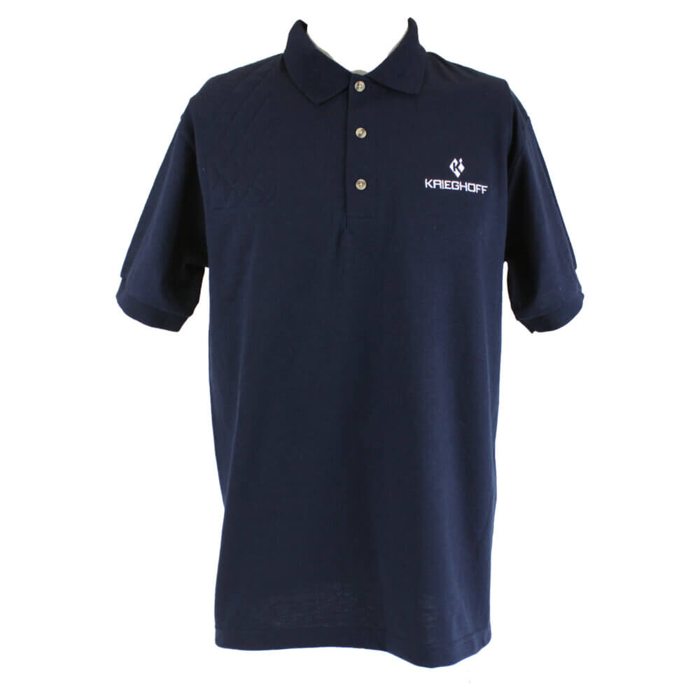 Krieghoff Short Sleeve Shooting Polo, Navy Blue, Right Handed