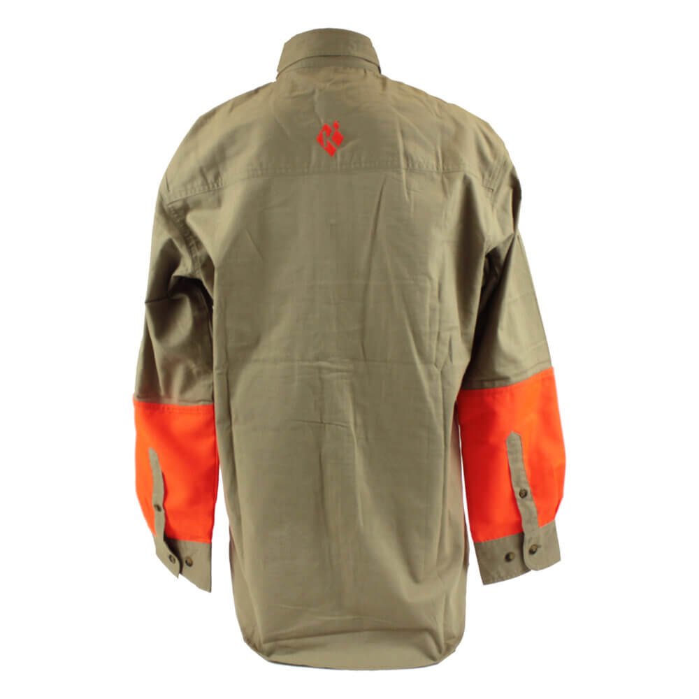 Krieghoff Long Sleeve Men’s Hunting Shirt, Tan/Orange