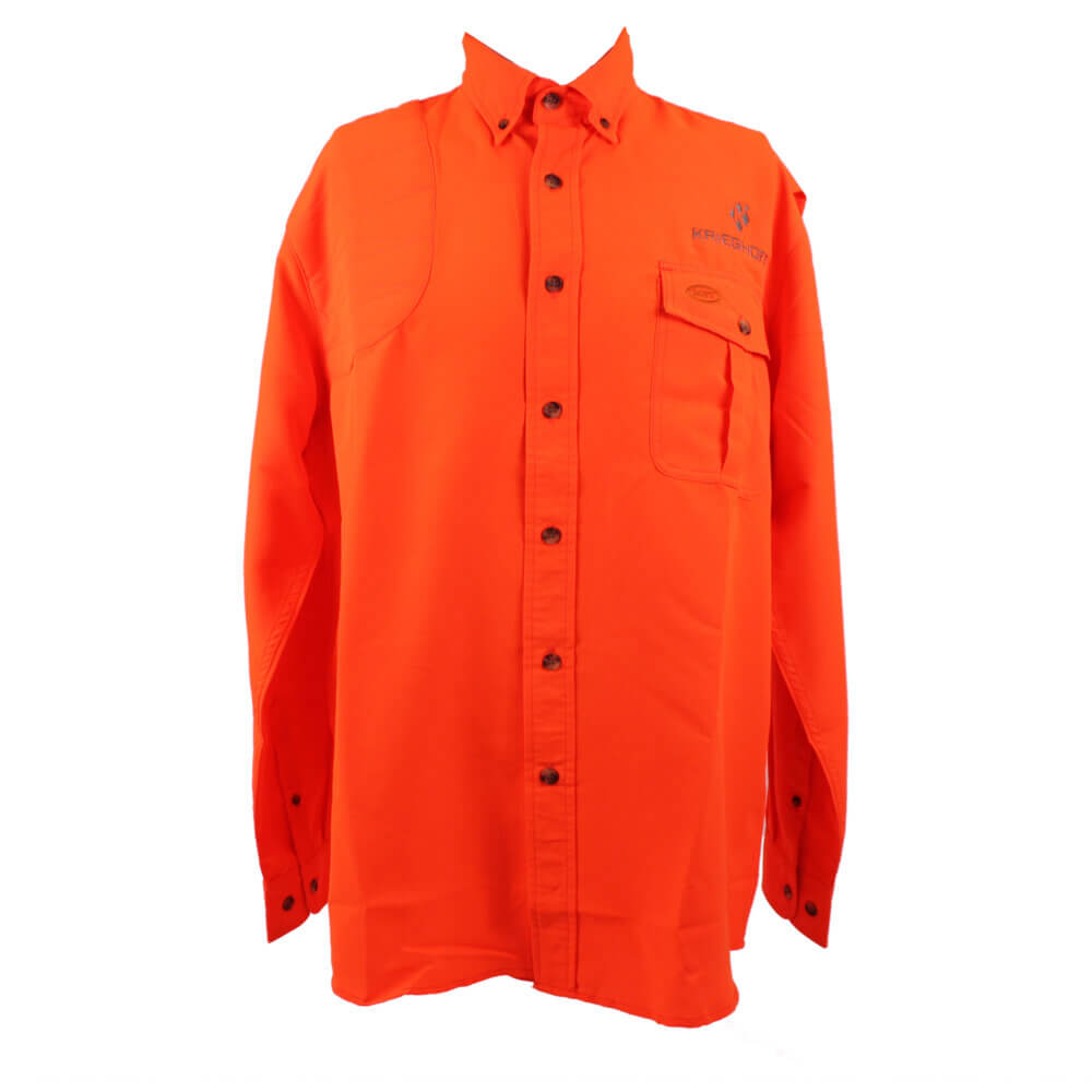 Krieghoff “Pica Zuro” Long Sleeve Button Down Mesh Back Shirt by Boyt, Orange