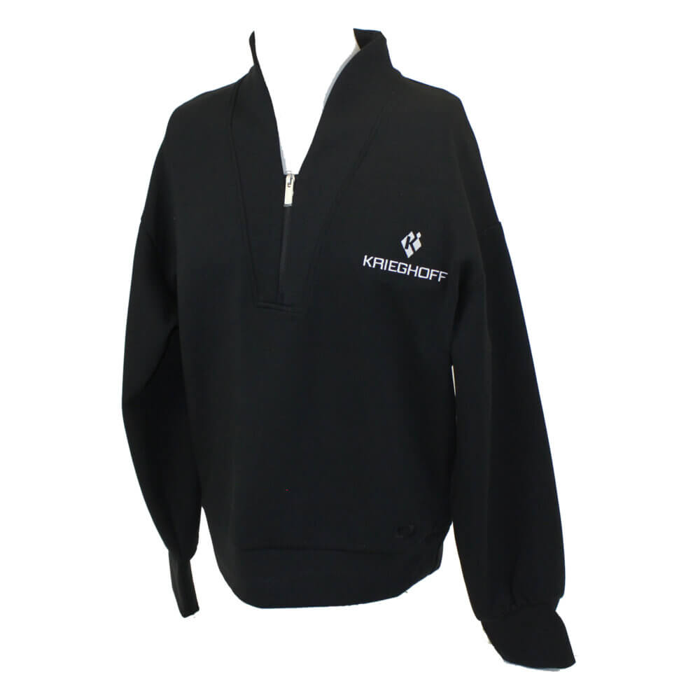 Ladies Krieghoff Double Knit 1/4-Zip Pullover, Black