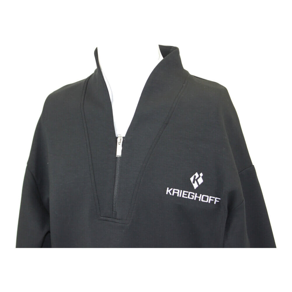Ladies Krieghoff Double Knit 1/4-Zip Pullover, Black
