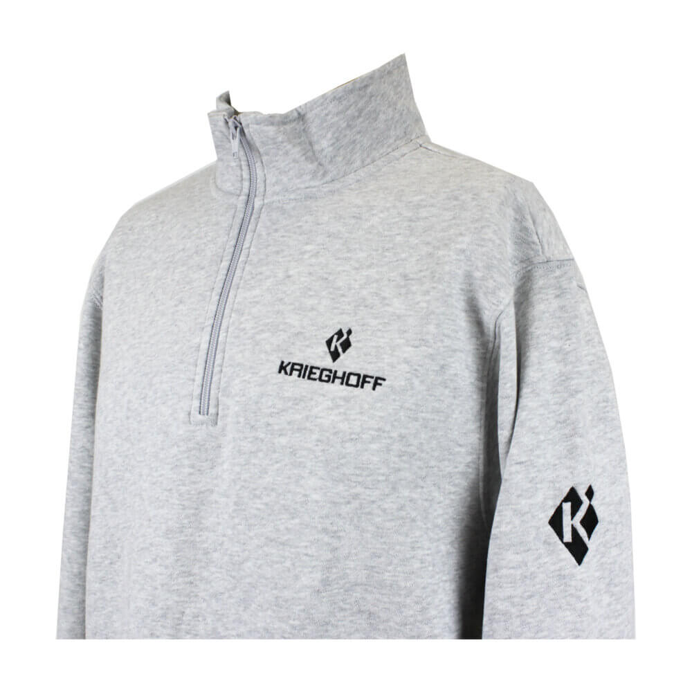 Krieghoff 1/4 Zip Sweatshirt, Light Grey