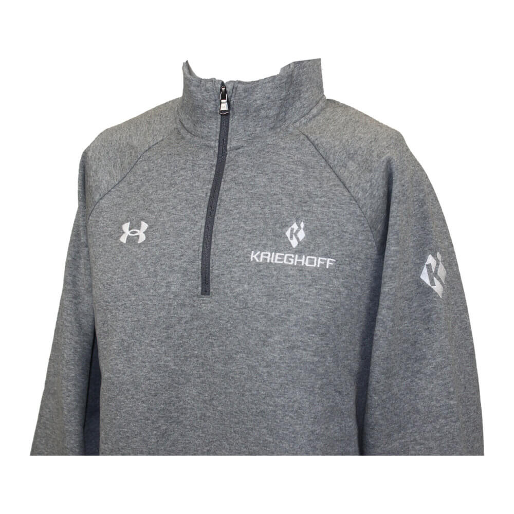 Sweatshirt, 1/4 Zip, Under Armour Light Grey with Pocket