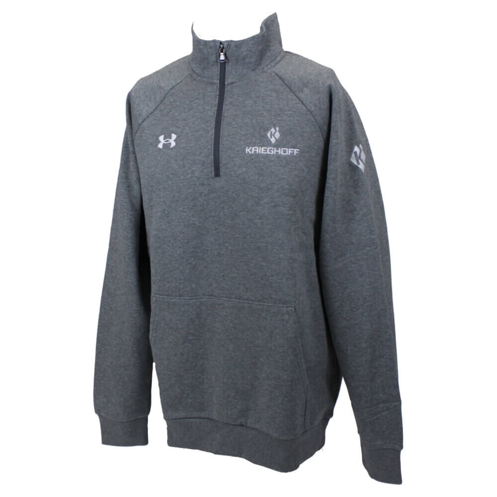 Sweatshirt, 1/4 Zip, Under Armour Light Grey with Pocket