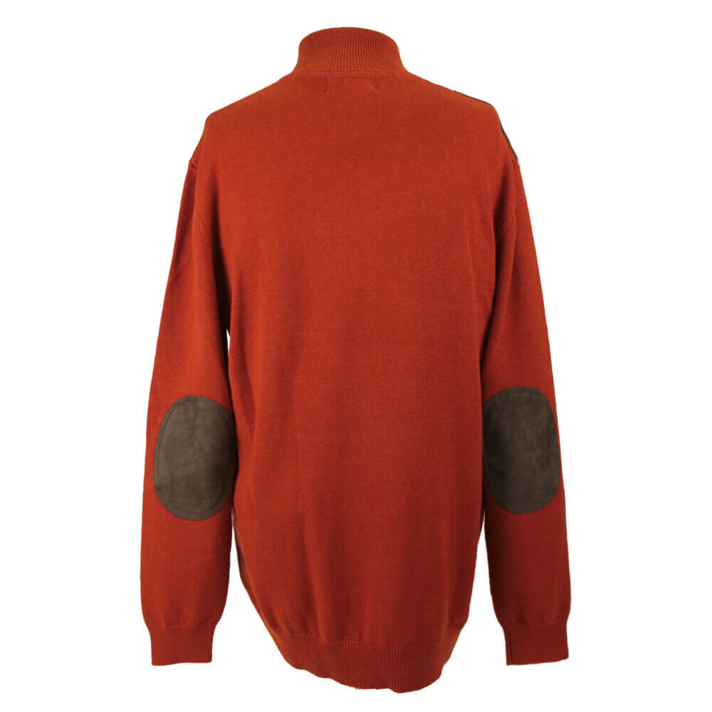 “Wilfried” 1/4 Zip Orange Sweater by Club Interchasse