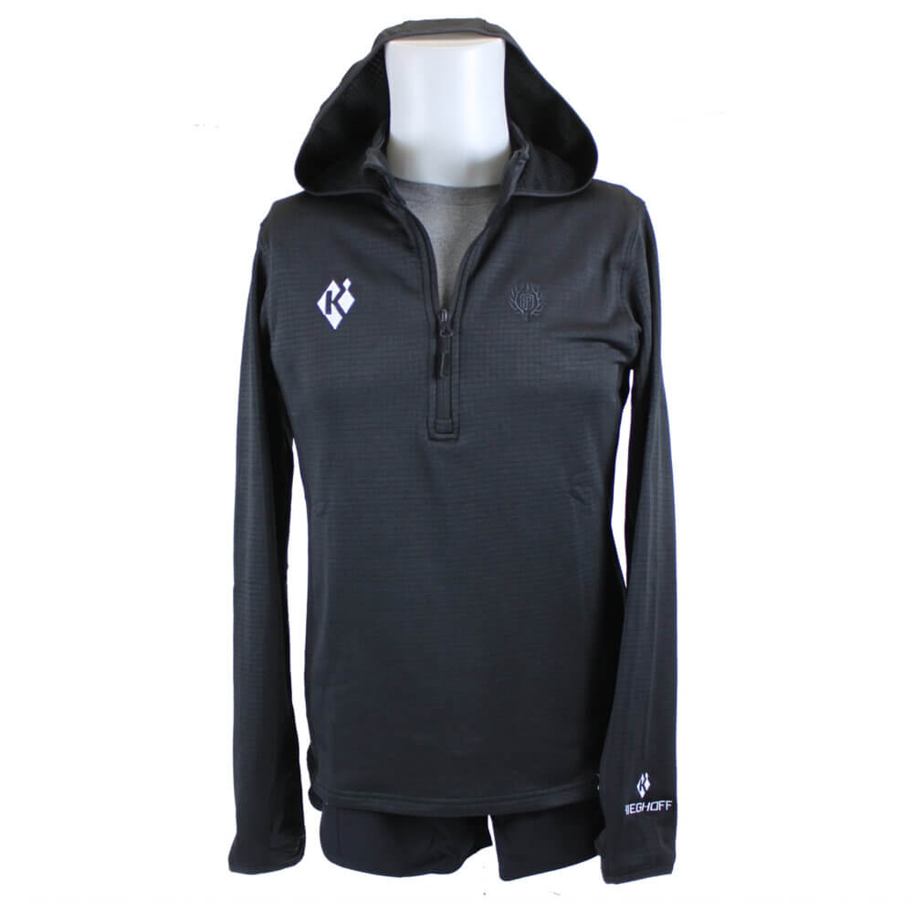 Krieghoff Ladies 1/2 Zip Hoodie by Born Primitive, Black