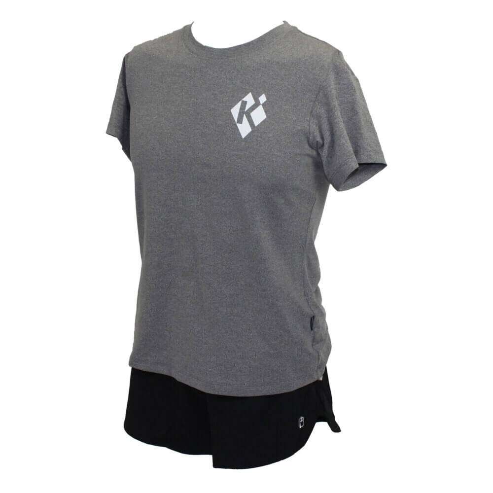 Krieghoff Tee, Ladies Crew by Born Primitive, Heather Grey