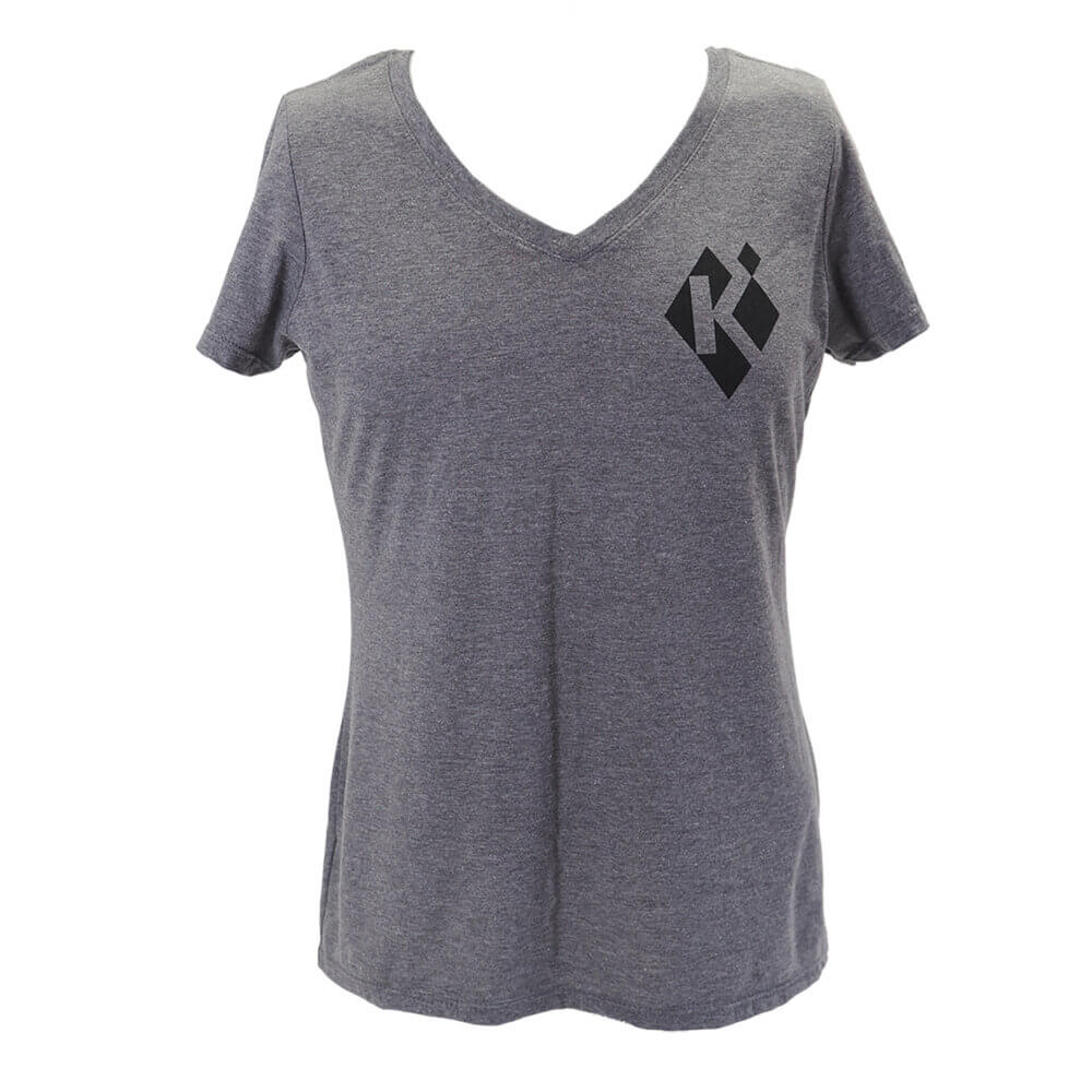 Ladies’ V-Neck Tee Grey