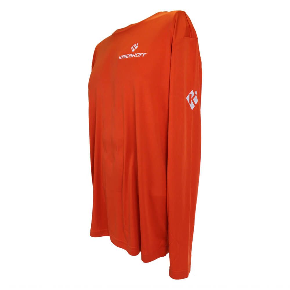Krieghoff Long Sleeve Performance T-Shirt, Deep Orange