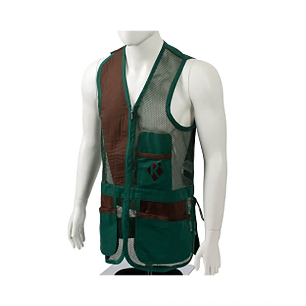 Krieghoff Mesh Shooting Vest by Castellani, Green, Right Handed