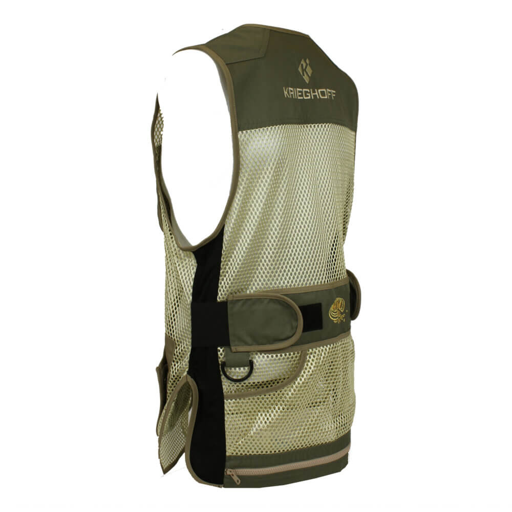 Krieghoff Ladies’ Mesh Vest by MizMac – Right Handed, Sage and Khaki