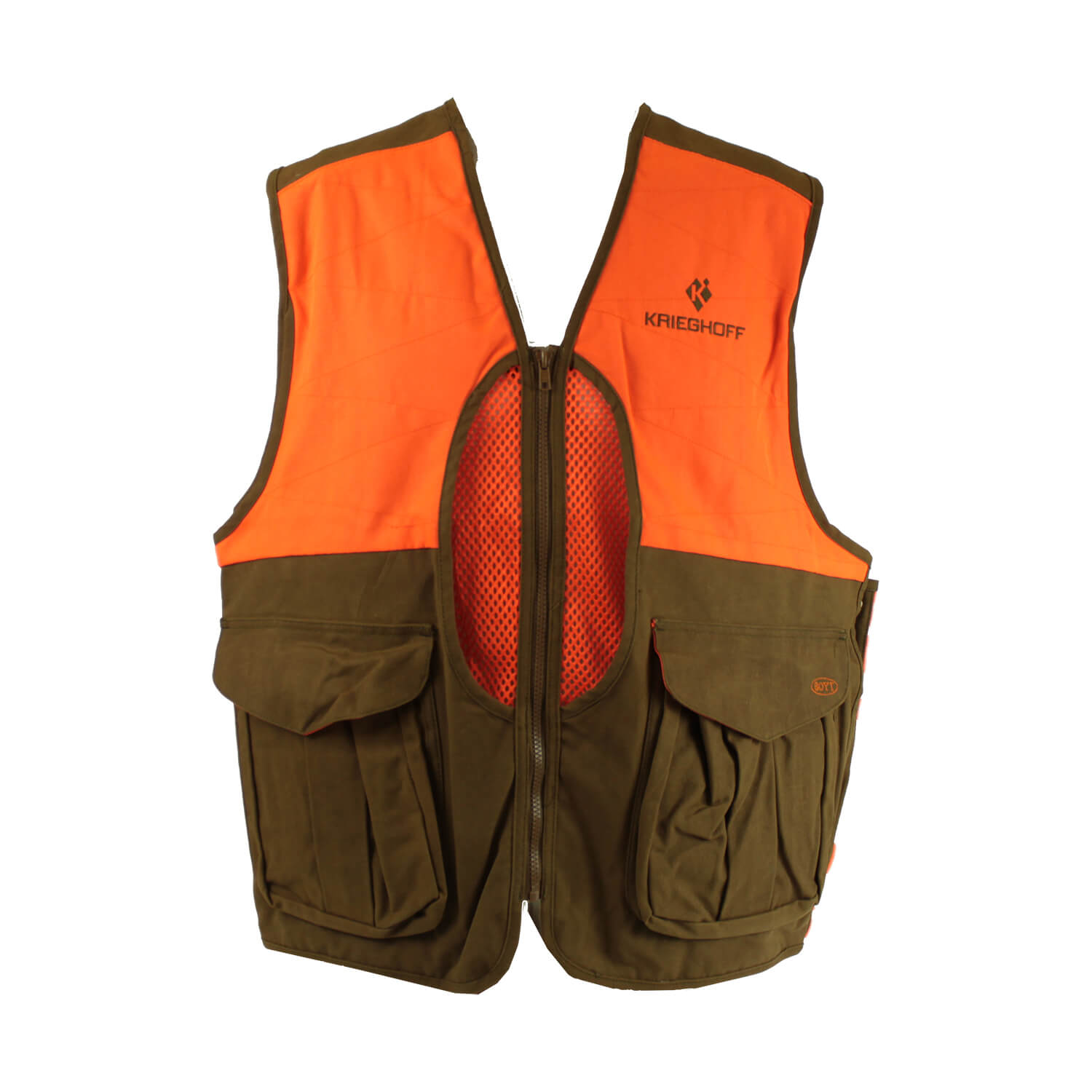 Krieghoff Waxed Cotton Upland Vest with Mesh Back, by Boyt | Krieghoff