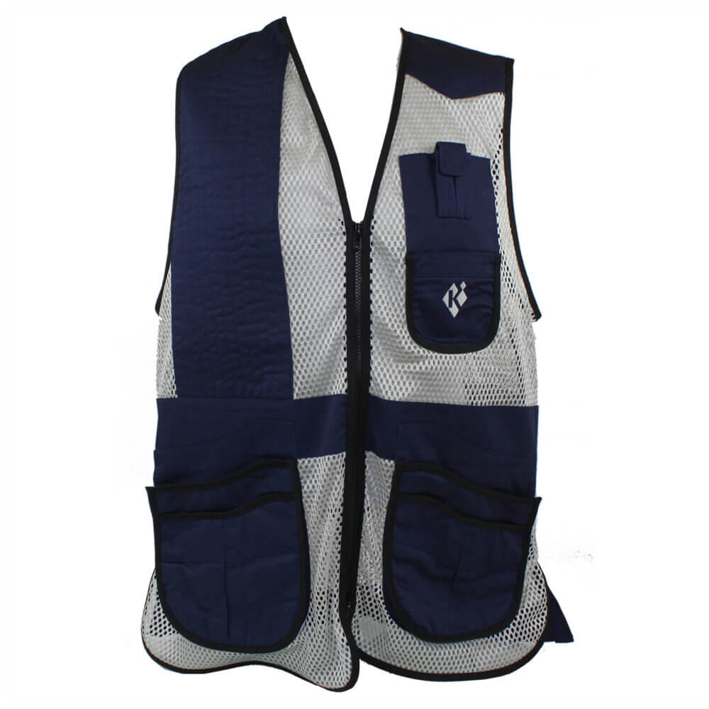 Krieghoff Mesh Vest by Wild Hare – Right Handed, Navy Blue/Silver