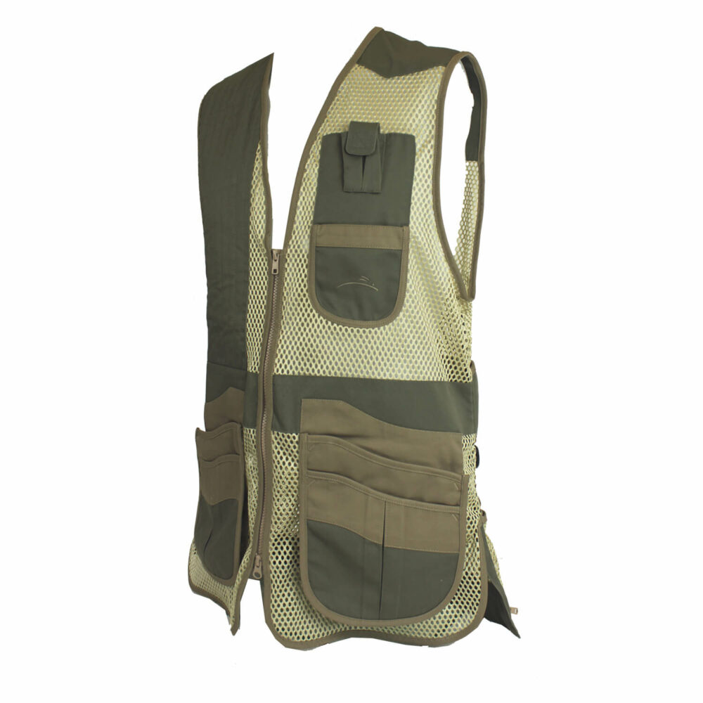 Krieghoff Mesh Vest by Wild Hare – Left Handed, Sage and Khaki