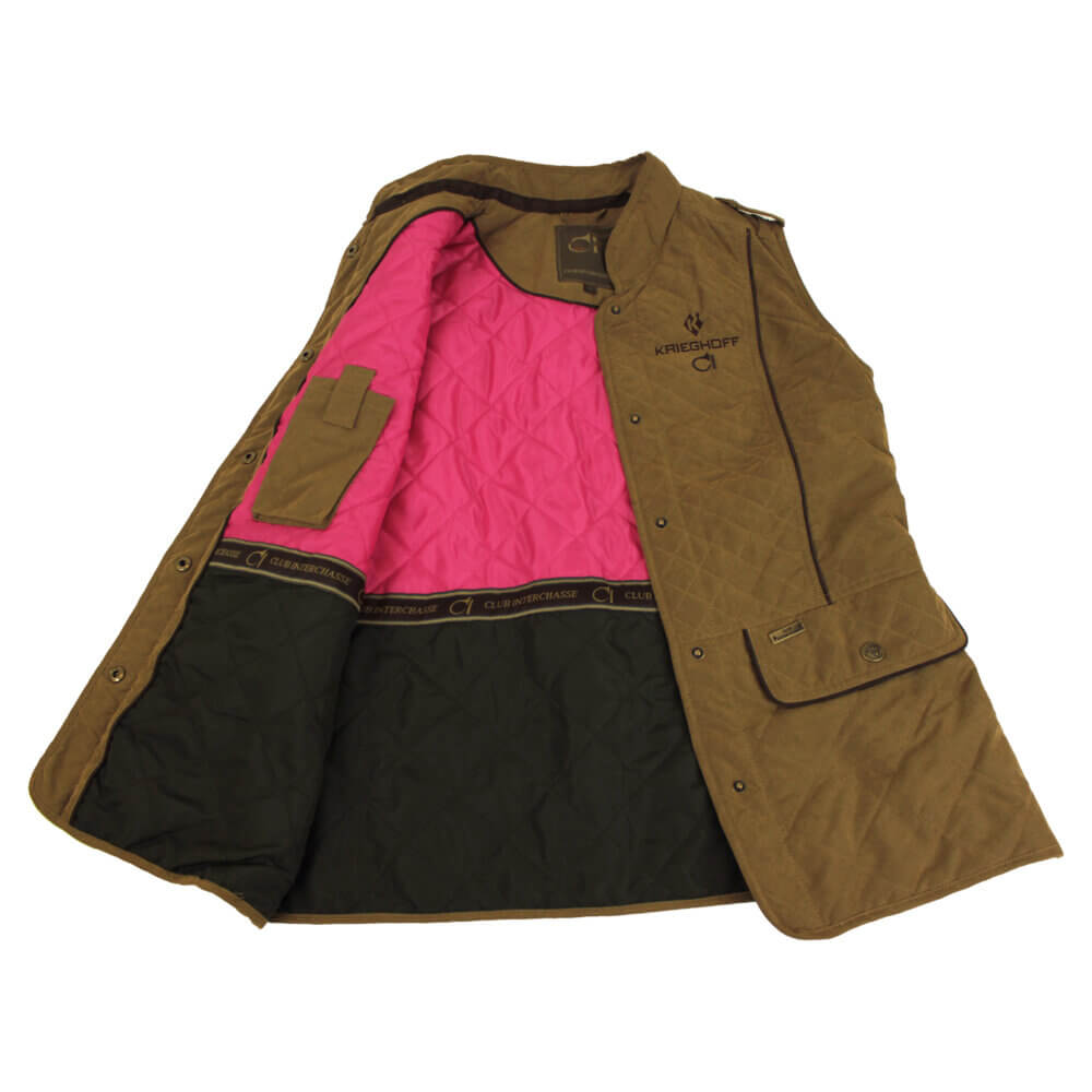 “Jamie” Ladies’ Vest by Club Interchasse, Brown